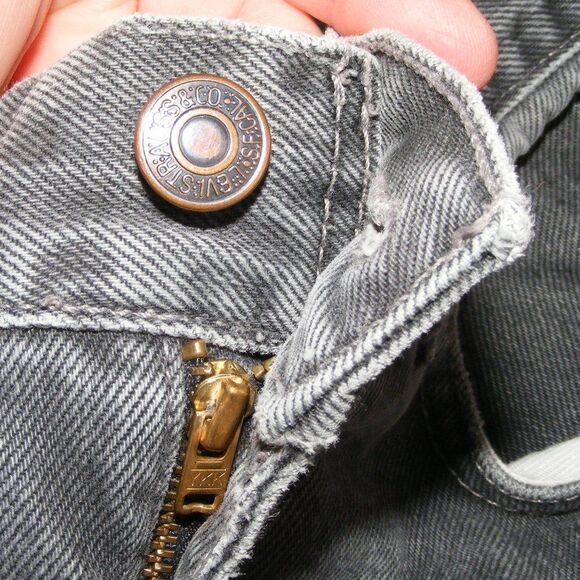 LEVI'S Vintage 630 Jeans, 31/29, Orange tab, Faded Black, Shorter/Crop, Zipper - Picture 7 of 14